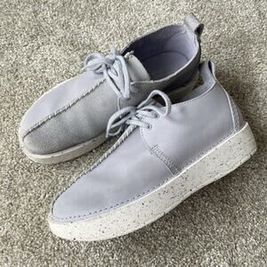Clarks Originals Desert Trek Form Leather Cool Blue Comfort Shoes Women’s 7.5 M